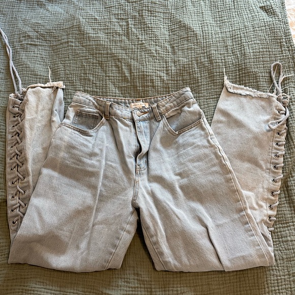 Light wash roped jeans - Picture 2 of 4